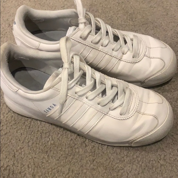adidas Shoes | All White Adidas Samoa Shoes | Poshmark